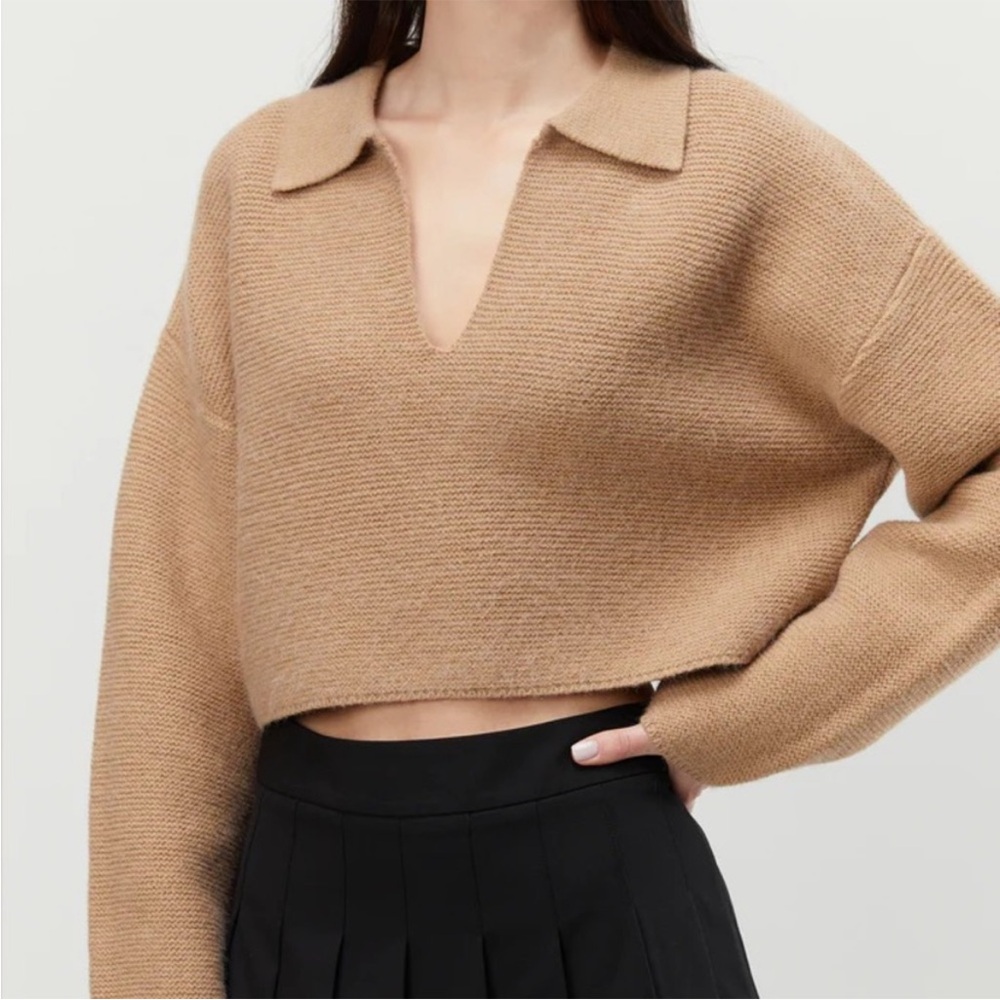 OAK + FORT Fall Collared Sweater - Picture 2 of 7